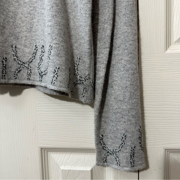 Willi Smith Cardigan Silk Cashmere Rabbit Hair Knit Accent Womens Size Large - Picture 3 of 8